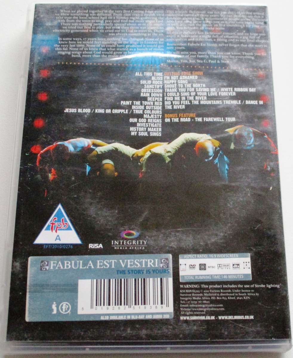 DELIRIOUS? Farewell Show DVD [SA Afrikaans shelf]