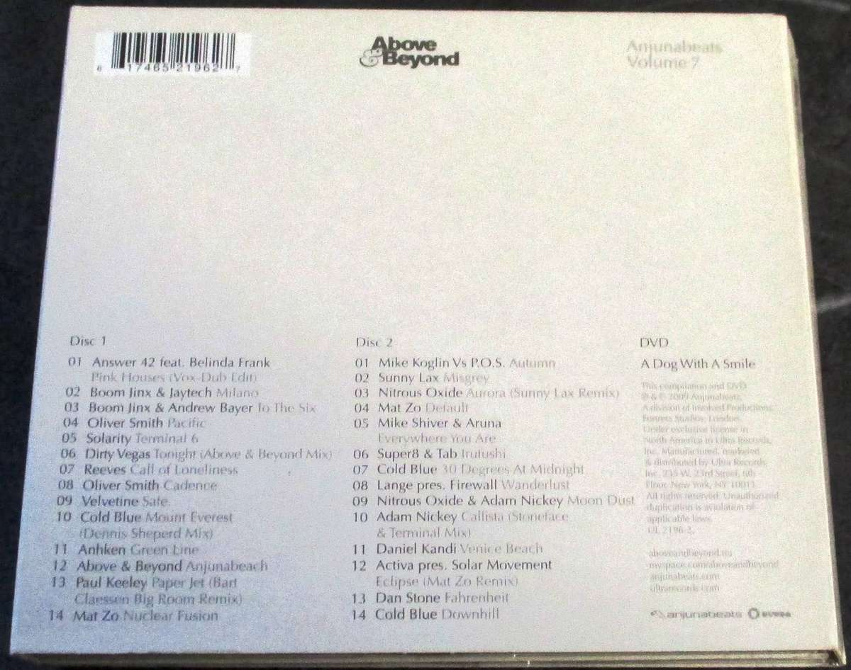 ABOVE & BEYOND Anjunabeats Volume 2xCD+DVD [G x 37]