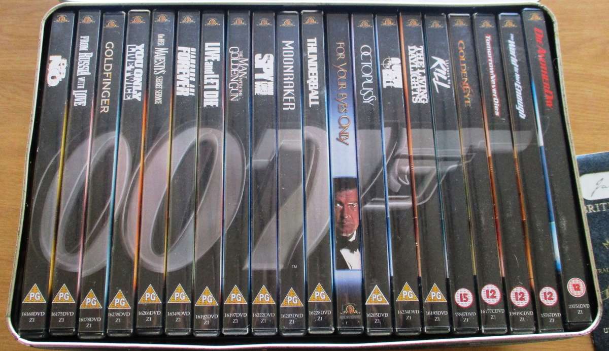 007 Film Collection 20 x DVD Tin Box Set [Box Set Shelf]