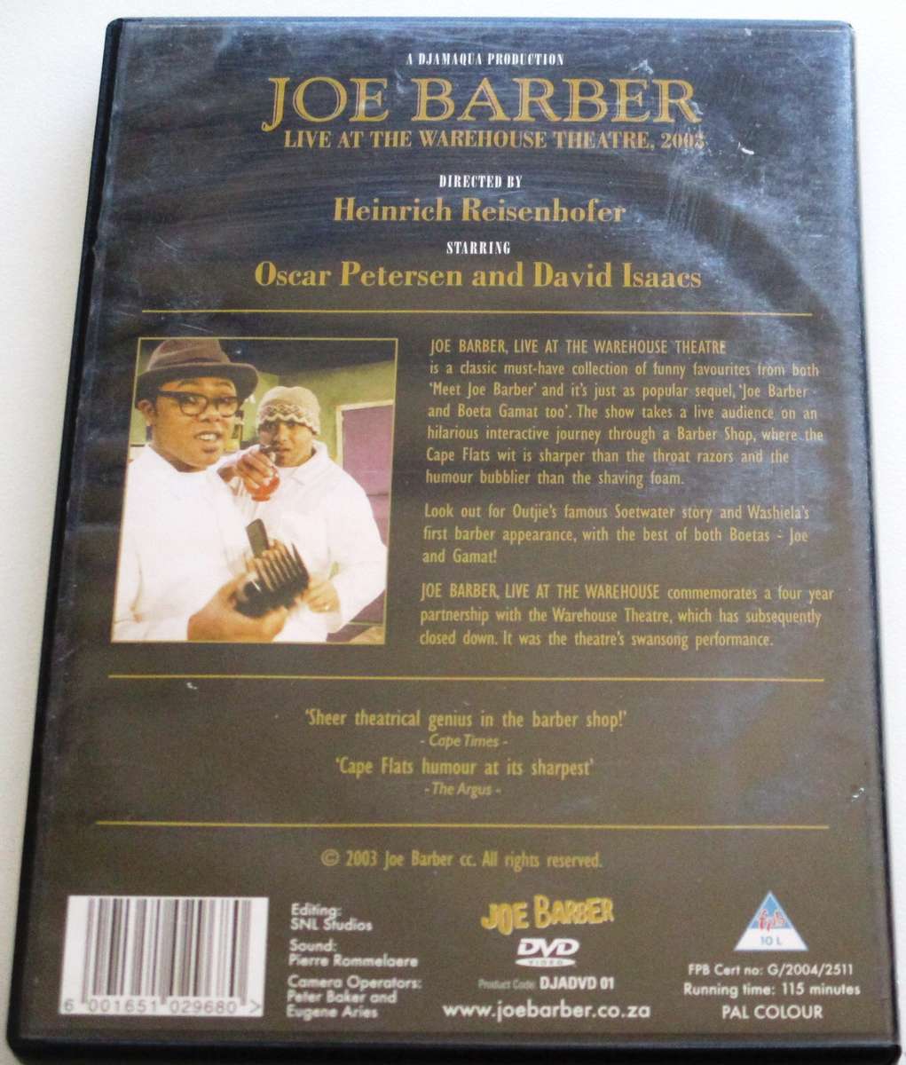 JOE BARBER starring David Isaacs + Oscar Peterson DVD [SA Shelf]
