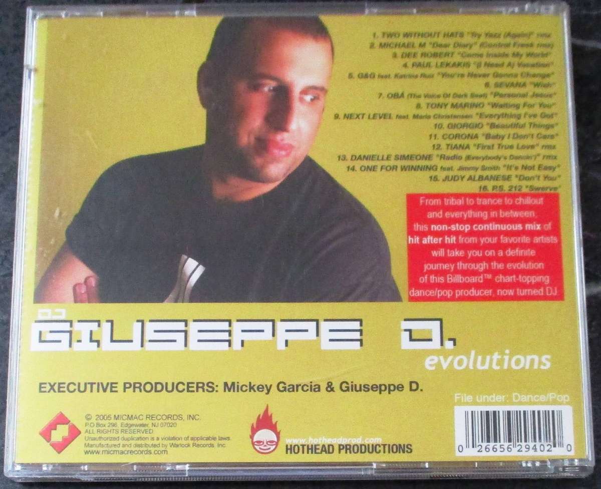 DJ GIUSEPPE D. Evolutions CD [G x 39]