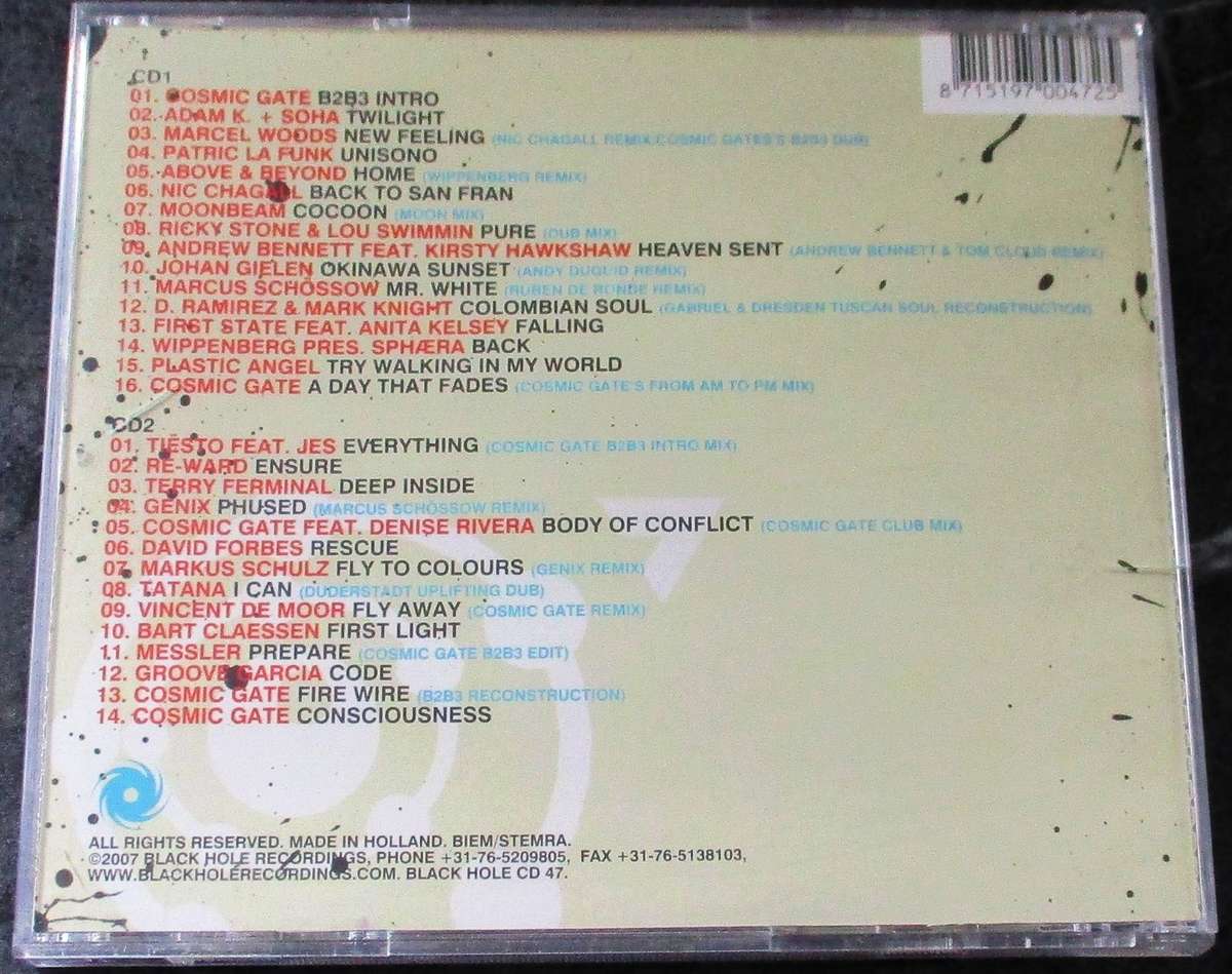 COSMIC GATE Back2Back 3 2xCD [G x 39]