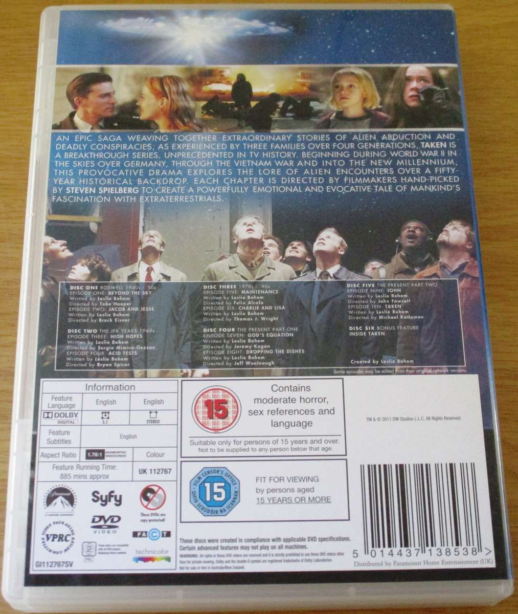 TAKEN Steven Spielberg 6xDVD BOX SET [Box Set shelf]