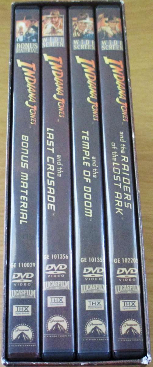 THE ADVENTURES OF INDIANA JONES The Complete DVD Movie Collection 4xDVD BOX SET [Box Set shelf]