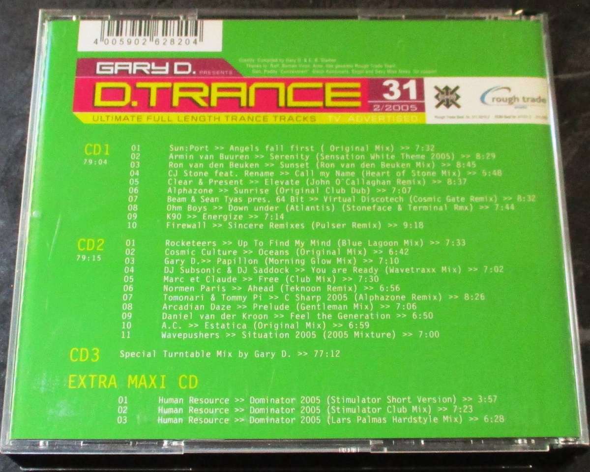 D. TRANCE 31 2/2005 Gary D 2xCD [G X 40]