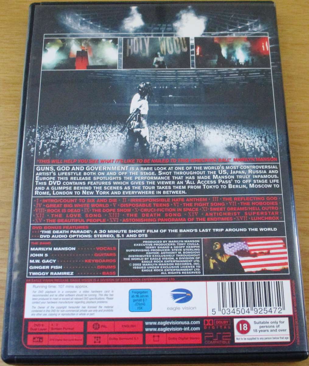 MARILYN MANSON Guns, God and Government World Tour DVD