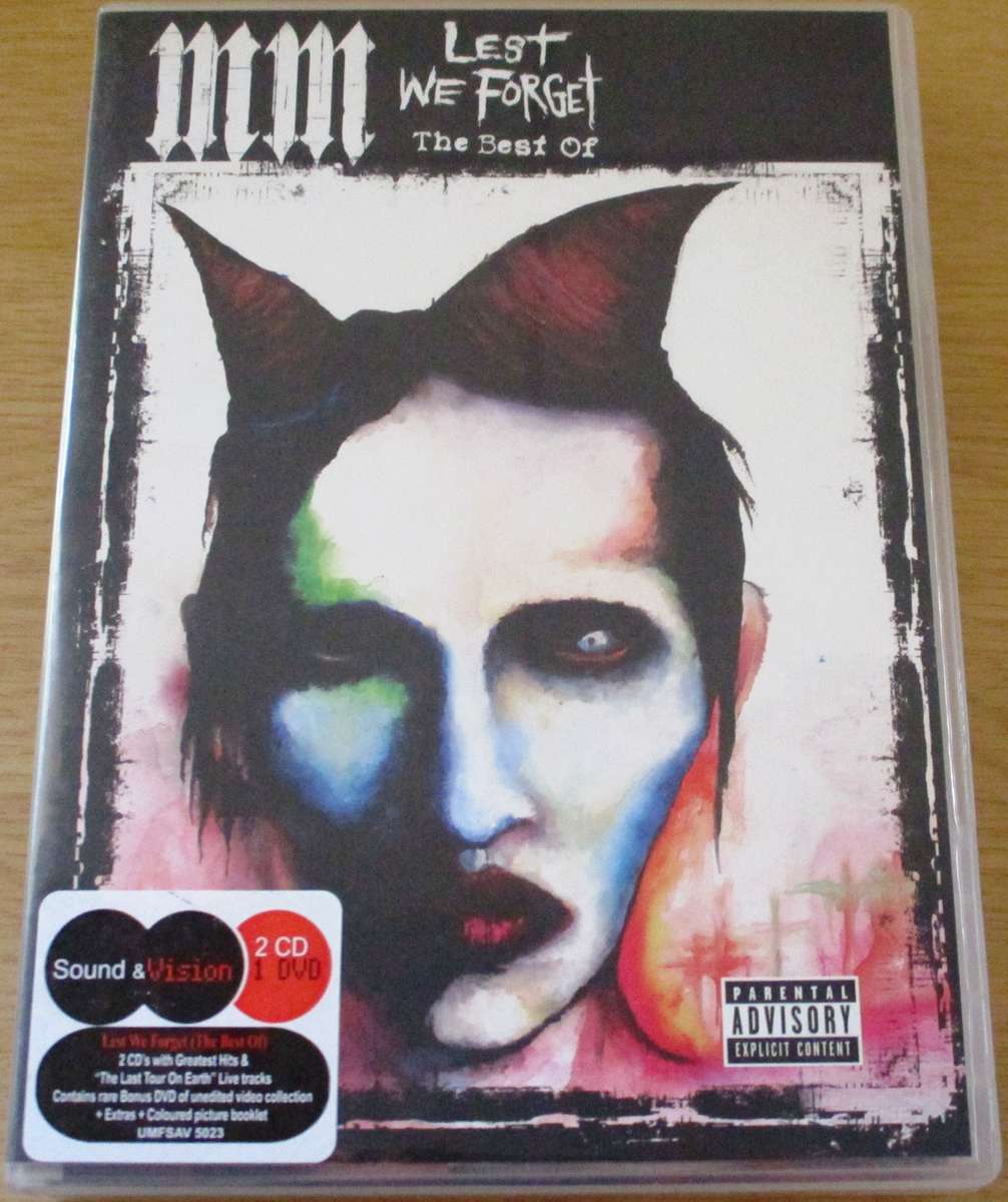 MARILYN MANSON Lest We Forget The Best Of CD + 2xDVD