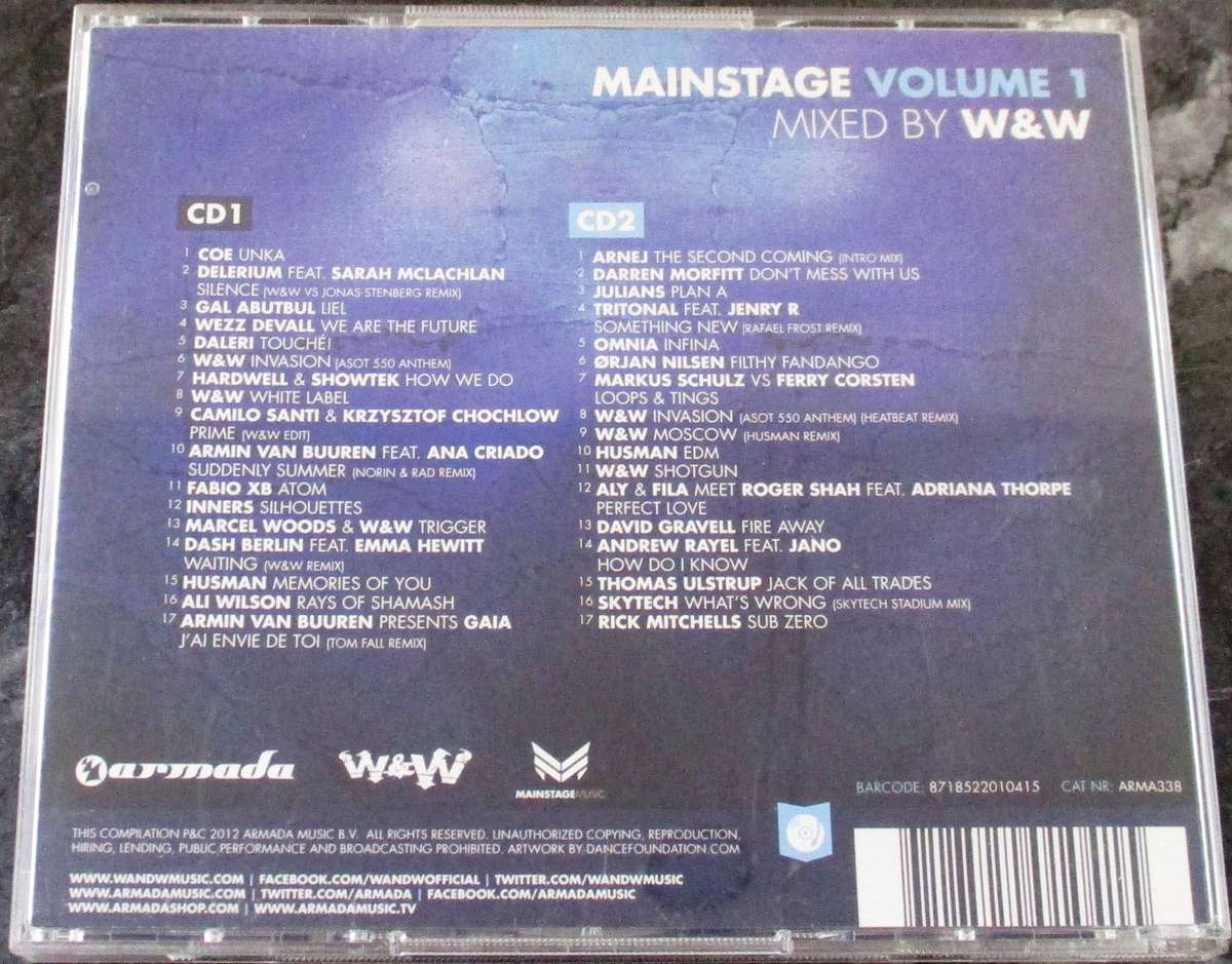 ARMADA MAINSTAGE VOLUME 1  2xCD [G X 41]