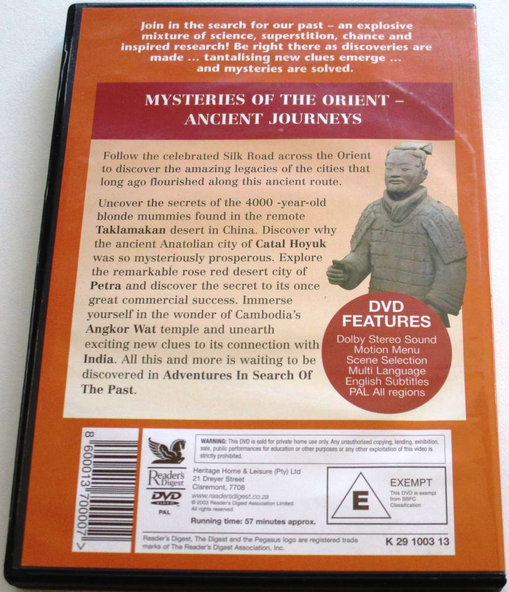 ADVENTURES IN SEARCH OF THE PAST Mysteries of the Orient Ancient Journeys DVD [BBOX 6]