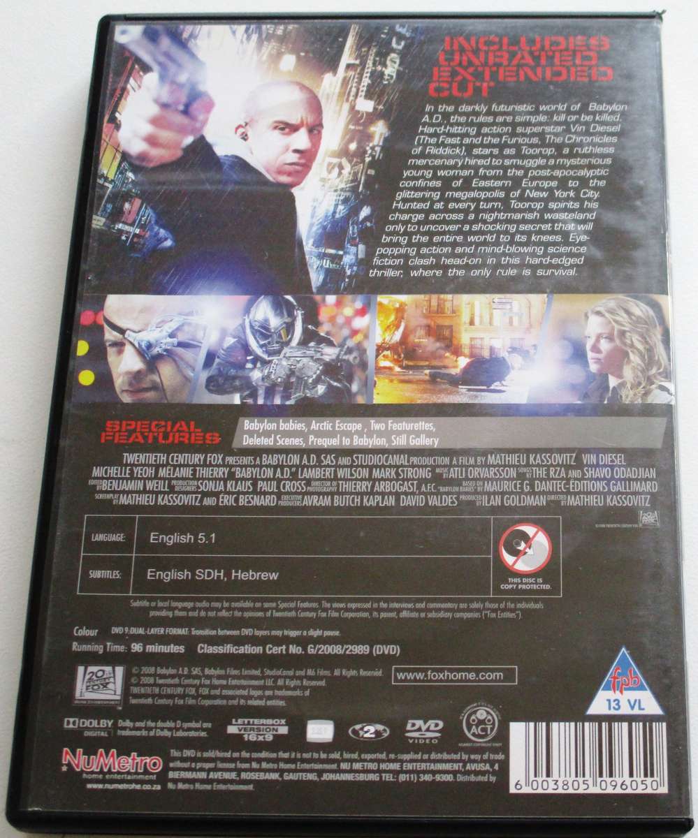 BABYLON A.D. Vin Diesel DVD [BBOX 9]