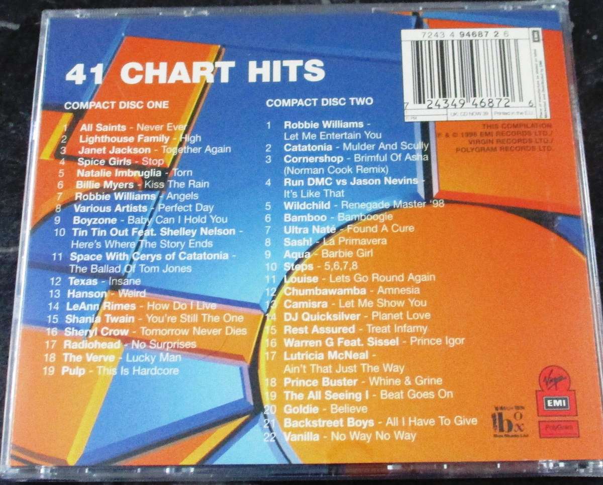 NOW THAT'S WHAT I CALL MUSIC 39 CD VG+
