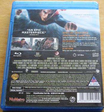 MAN OF STEEL BLU RAY Henry Cavill Amy Adams  [BLU RAY SHELF]