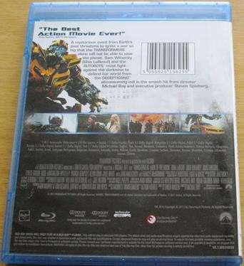 TRANSFORMERS Dark of the Moon BLU RAY  [BLU RAY SHELF]