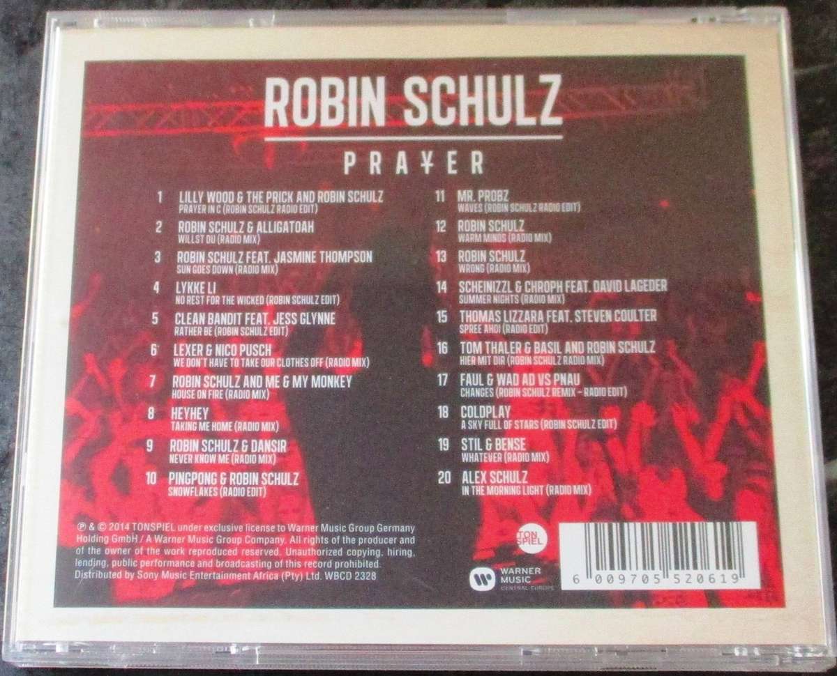 ROBIN SCHULZ Prayer CD  [G X 43]
