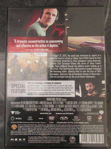 THE 15:17 TO PARIS DVD  [DVD BBOX 4] Region 2
