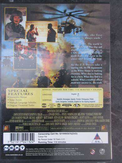 COURAGE UNDER FIRE DVD Denzel Washington Meg Ryan [DVD BBOX 4] Region 2