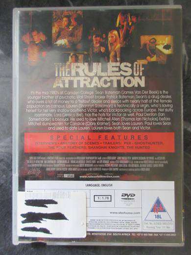 THE RULES OF ATTRACTION DVD  [DVD BBOX 5] Region 2