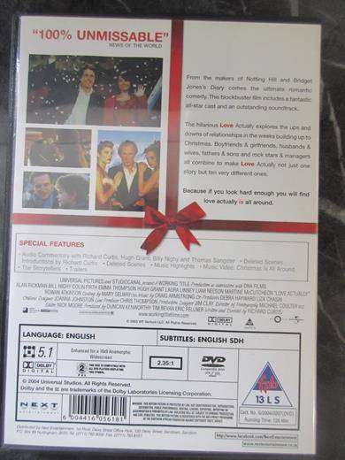 LOVE ACTUALLY DVD Hugh Grant Liam Neeson [DVD BBOX 4] Region 2