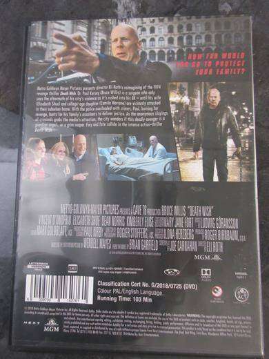 DEATH WISH DVD Bruce Willis  [BBOX 3]
