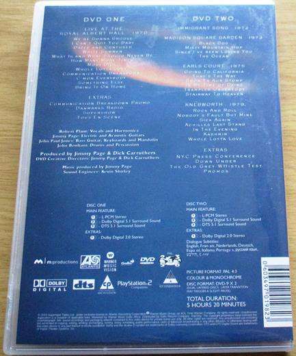 LED ZEPPELIN Led Zeppelin 2xDVD [in plastic DVD case]