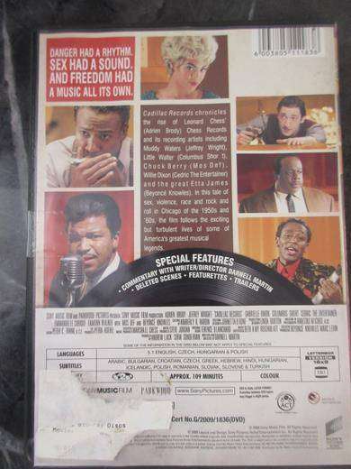 CADILLAC RECORDS DVD Adrien Brody  [BBOX 6] Region 2