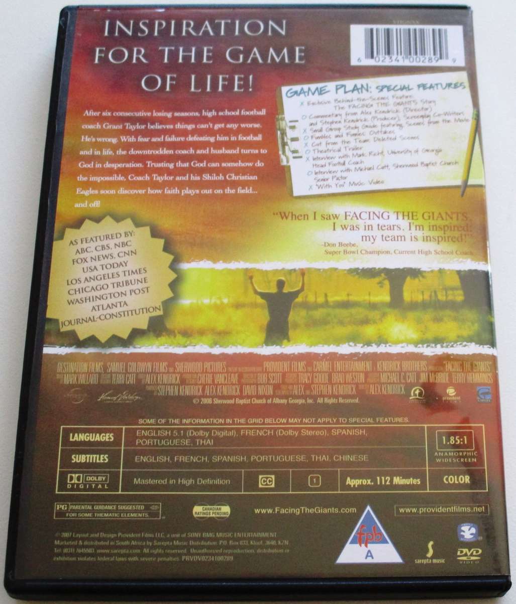 FACING THE GIANTS DVD [BBOX 11]