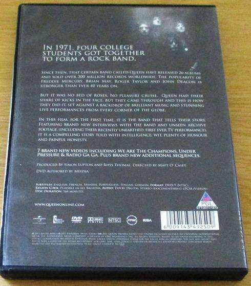 QUEEN Days of Our Lives The Definitive Documentary of the World's Greatest Rock Band DVD