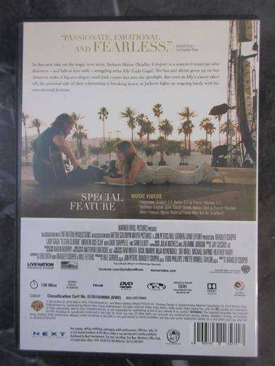 A STAR IS BORN DVD Bradley Cooper Lady Gaga [BBOX 6] Region 2