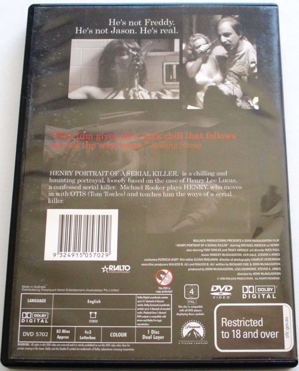 HENRY: Portrait of a Serial Killer DVD [BBOX 2]