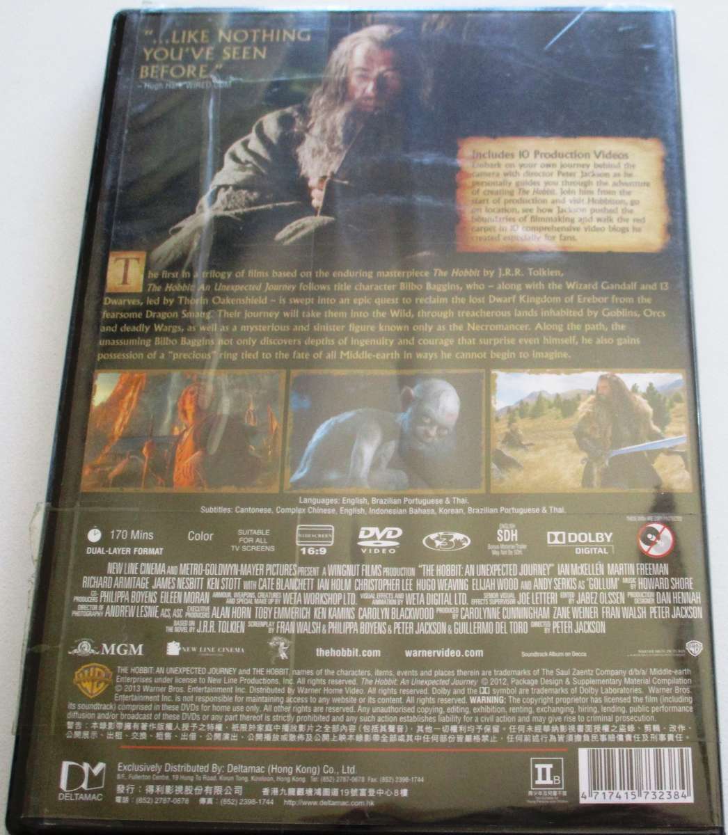 THE HOBBIT An Unexpected Journey 2 Disc Edition DVD [BBOX 3]