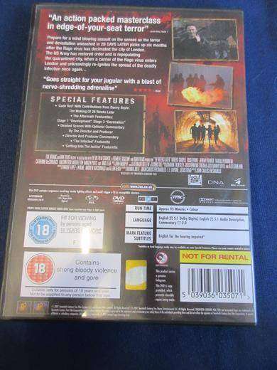 28 WEEKS LATER DVD  [BBOX 7] Region 2