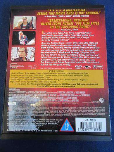 NATURAL BORN KILLERS DVD [BBOX 7] Region 2