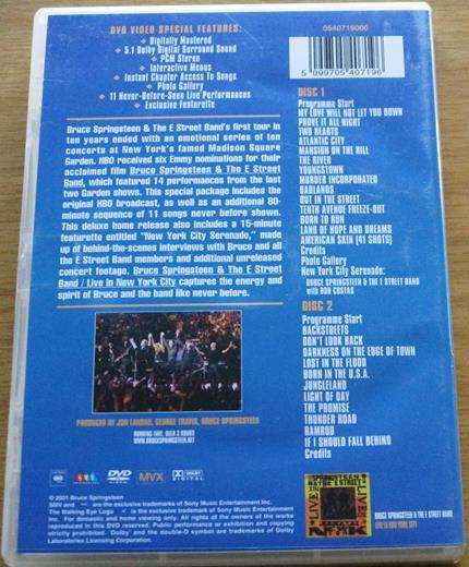 BRUCE SPRINGSTEEN Live in New York City 2xDVD