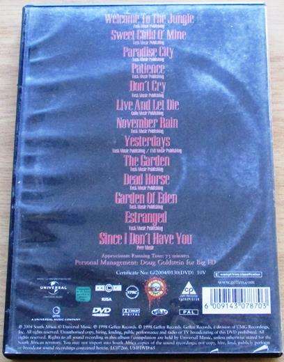 GUNS N ROSES Welcome to the Videos DVD