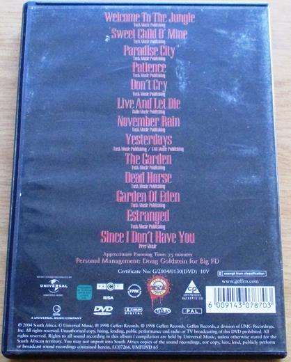 GUNS N ROSES Welcome to the Videos DVD