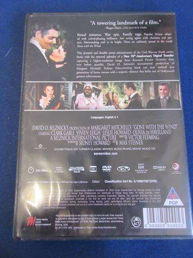 GONE WITH THE WIND DVD [BBOX 10] Region 2