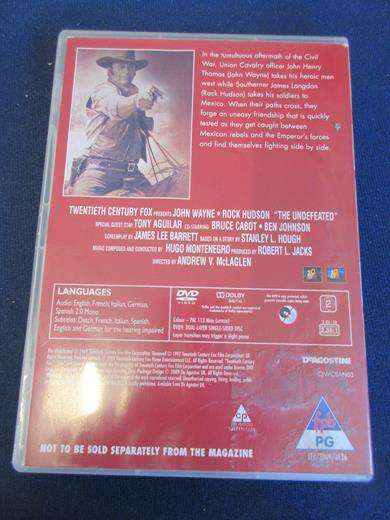 THE UNDEFEATED DVD John Wayne Rock Hudson [BBOX 10] Region 2
