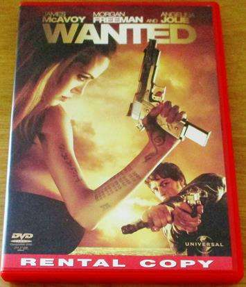 WANTED DVD Morgan Freeman Angelina Jolie [BBOX 9]
