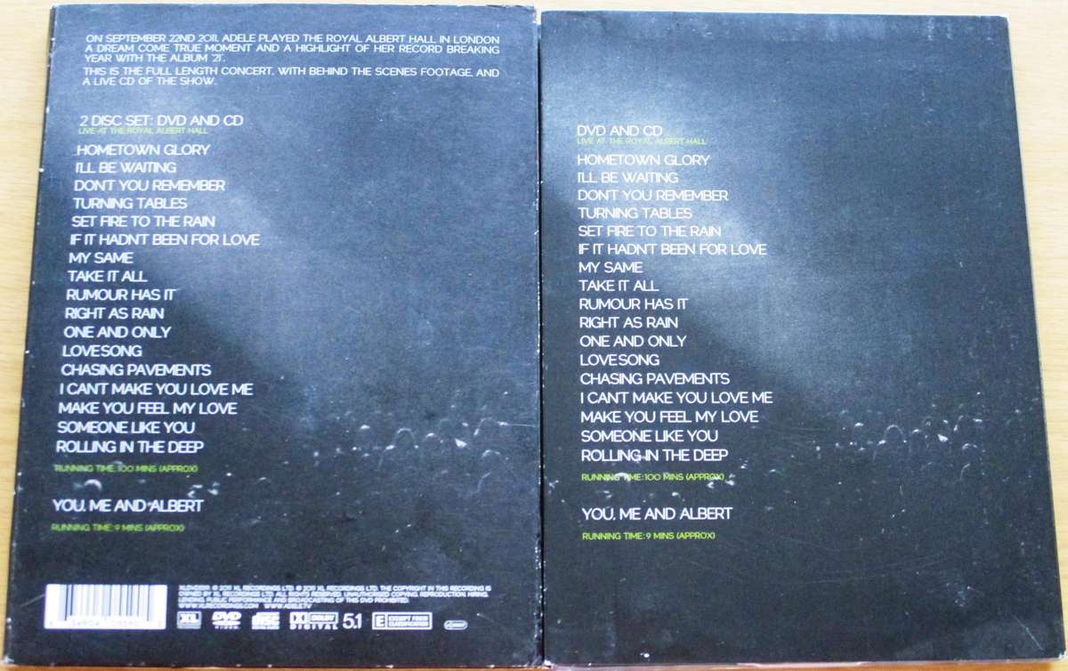 ADELE Live at the Royal Albert Hall DVD