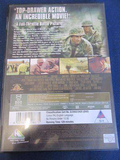 WINDTALKERS Nicholas Cage DVD [BBOX 10] Region 2