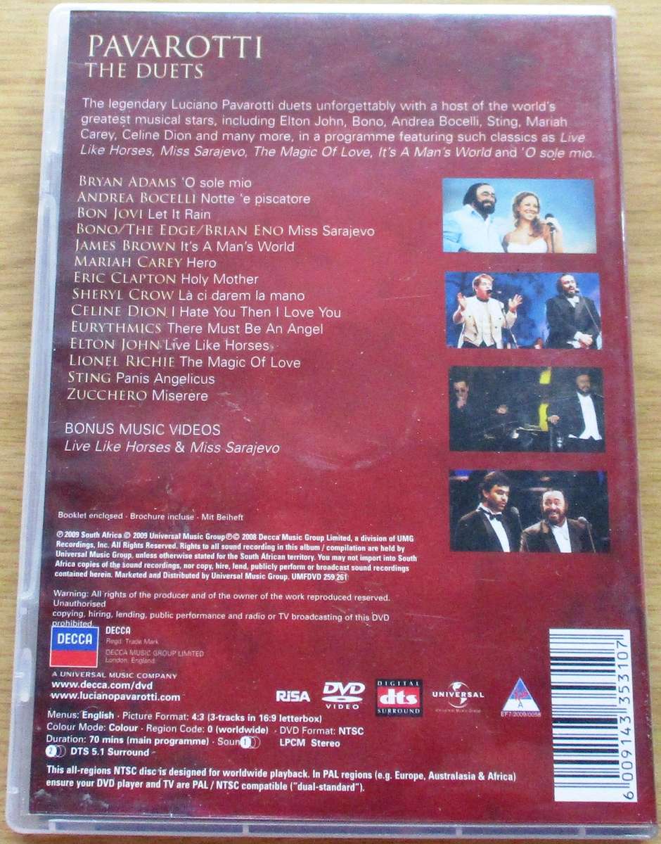 PAVAROTTI The Duets I DVD