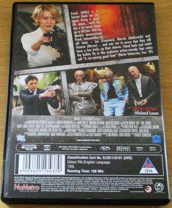 RED  Bruce Willis John Malkovich DVD  [BBOX 11]