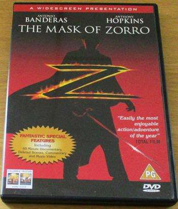 THE MASK OF ZORRO Anthony Hopkins Antonio Banderas DVD  [BBOX 6]