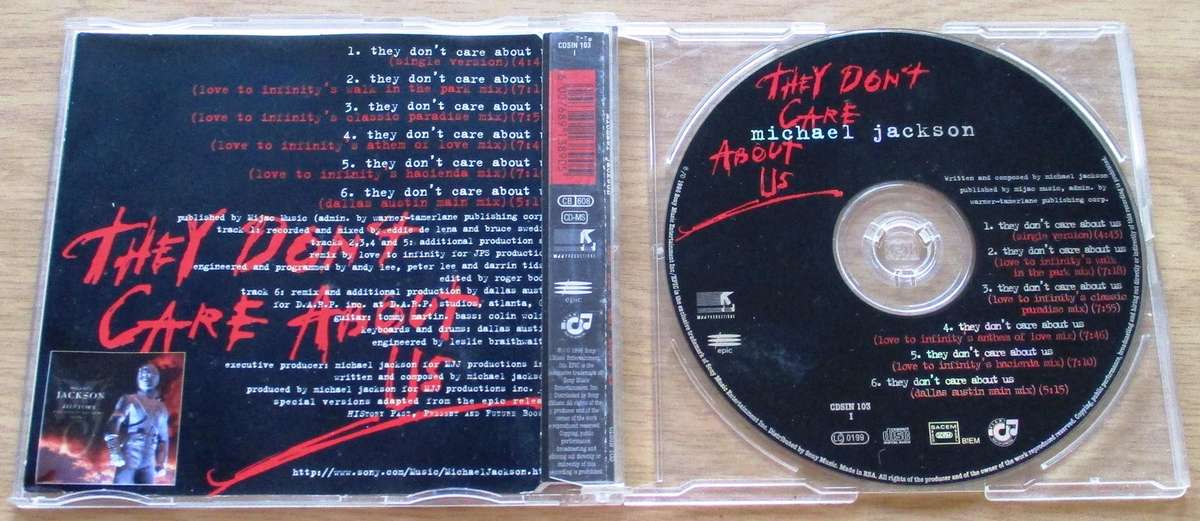 MICHAEL JACKSON They Don't Care About Us CD Maxi Single South African release [CD Single Shelf]