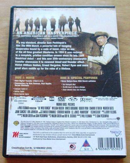 THE WILD BUNCH William Holden 2 Disc Director's Cut 2xDVD [BBOX 1]