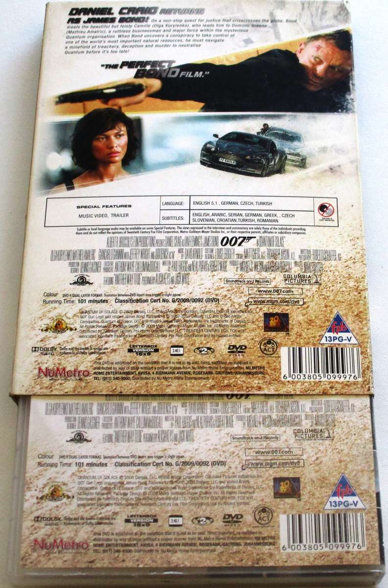 007 QUANTUM OF SOLACE DVD [BBOX 2]