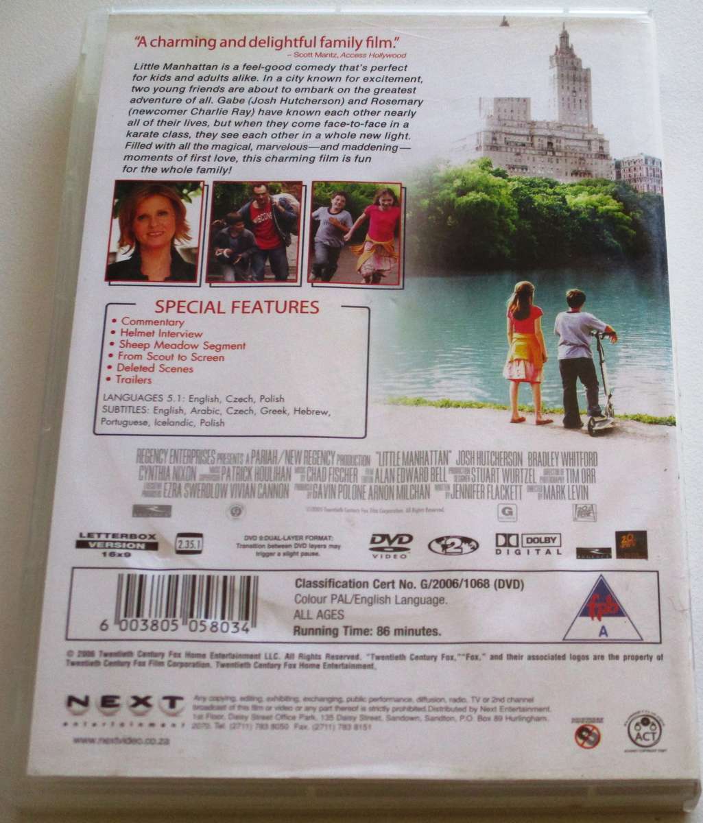 LITTLE MANHATTAN DVD [BBOX 15] Region 1