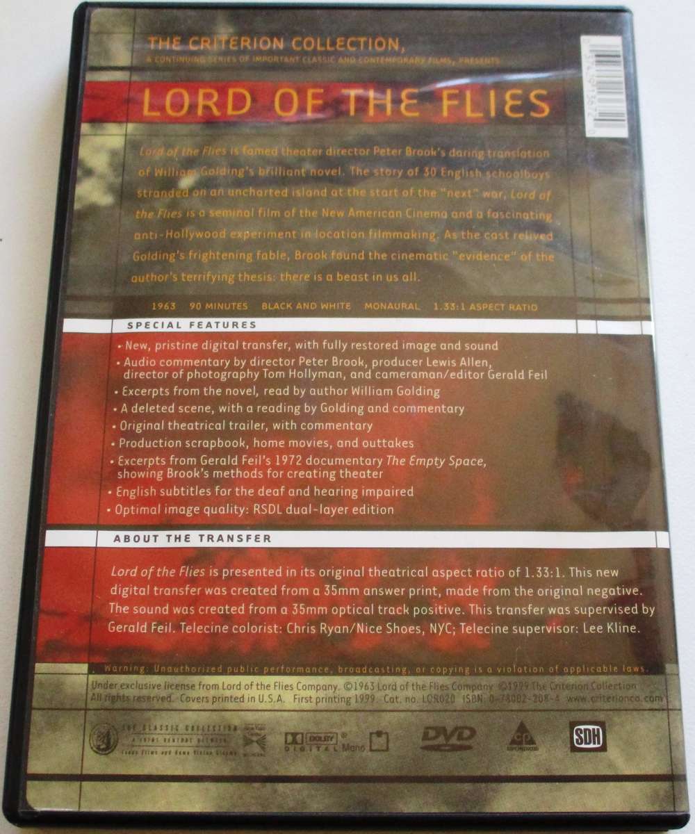 LORD OF THE FLIES [BBOX 15] Region 1