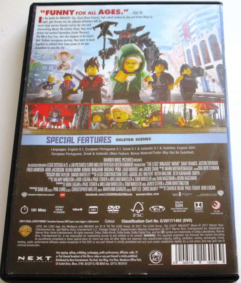 THE LEGO NINJAGO MOVIE DVD [BBOX 4] Region 2