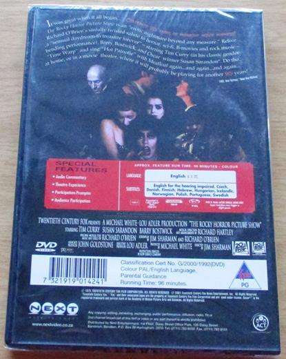 THE ROCKY HORROR PICTURE SHOW DVD [BBOX 9]